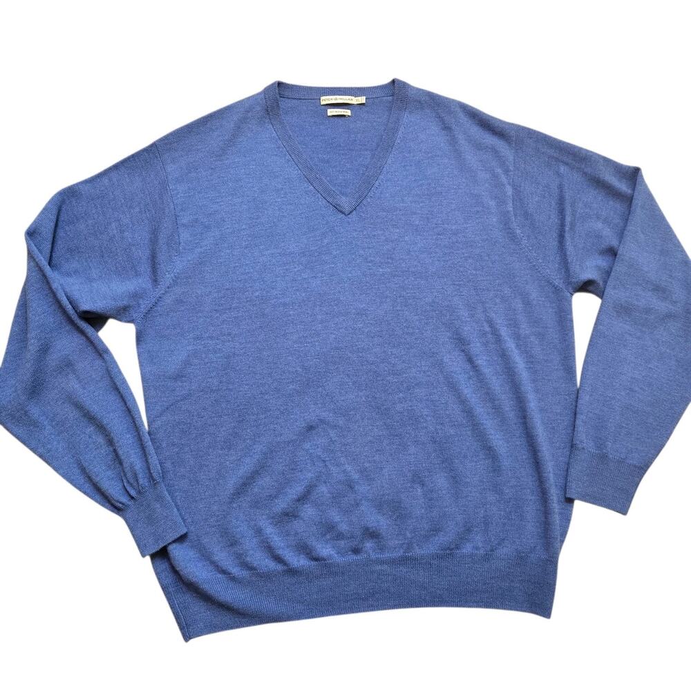 Peter Millar Merino Wool XL Blue Sweater Crewneck. Read